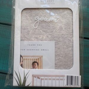 Goumi Soft Gray Nursery Changing Pad Cover